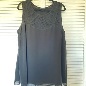 City Chic Black Sleeveless Top size 22